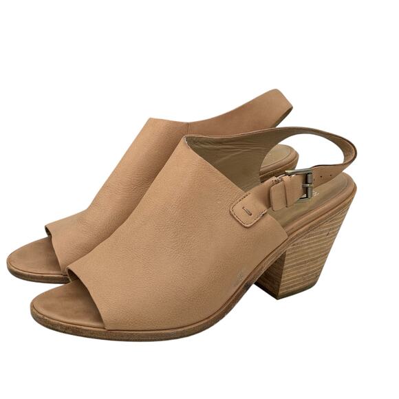 Eileen Fisher Glance Sling Back Heel Sandal Women's SZ 11 Tan Comfort Capsule - Picture 1 of 8